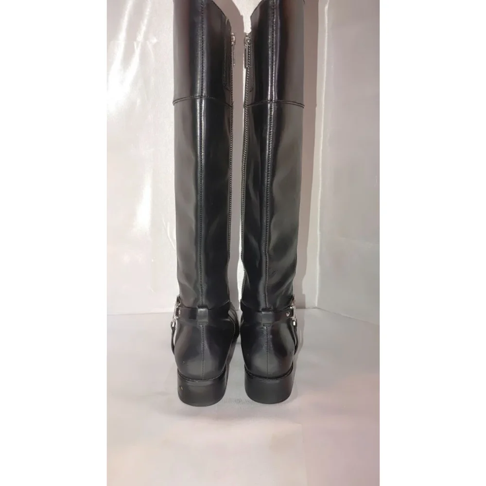 Michael Kors Fulton Harness Leather Boot Size 8M